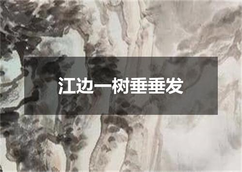 江边一树垂垂发