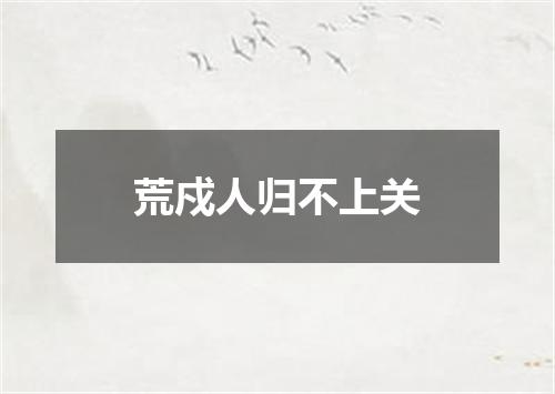 荒戍人归不上关