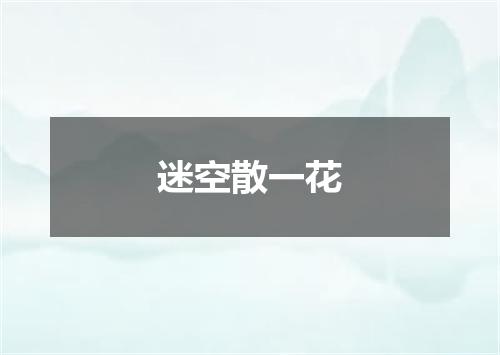 迷空散一花
