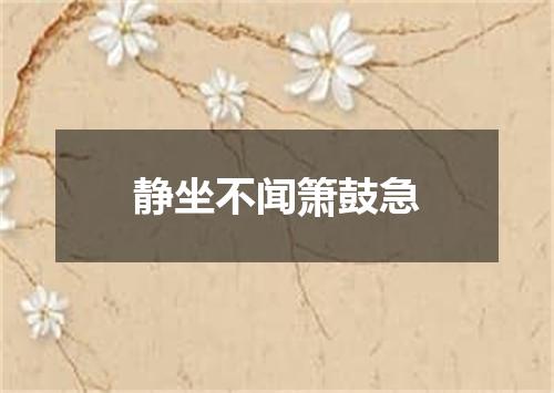 静坐不闻箫鼓急