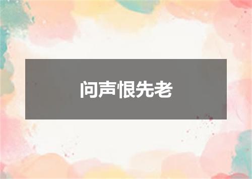 问声恨先老