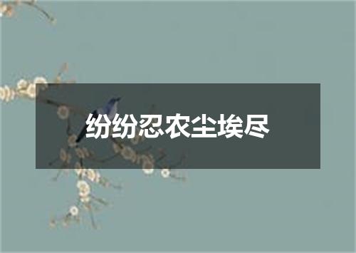 纷纷忍农尘埃尽