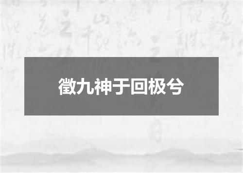徵九神于回极兮
