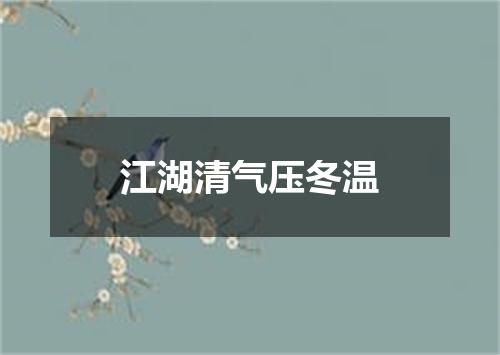 江湖清气压冬温