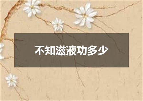 不知滋液功多少