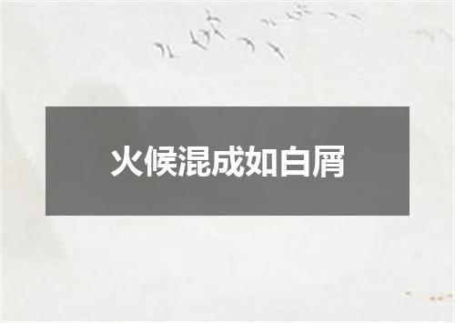 火候混成如白屑