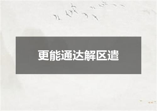 更能通达解区遣