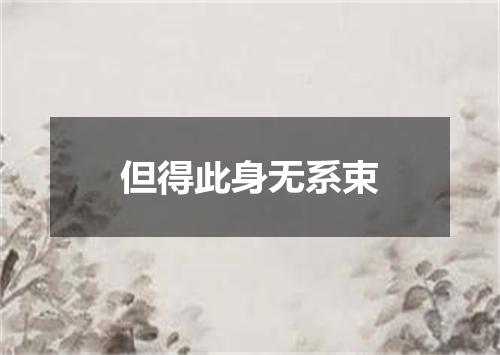 但得此身无系束