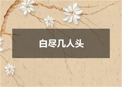 白尽几人头