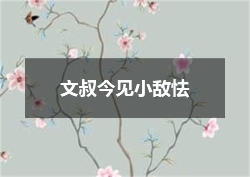 文叔今见小敌怯