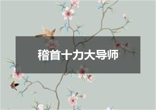 稽首十力大导师