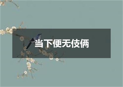 当下便无伎俩