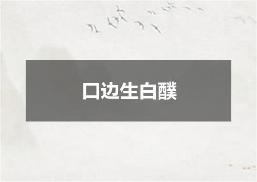 口边生白醭