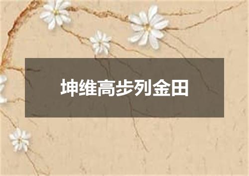 坤维高步列金田