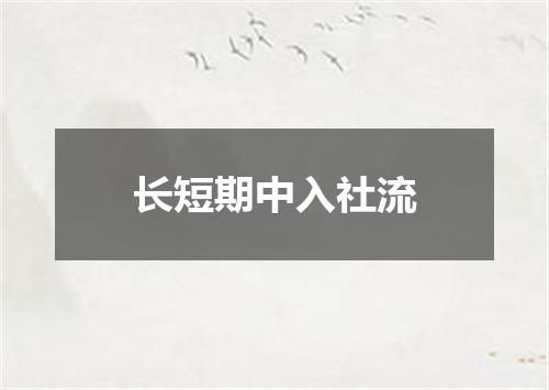 长短期中入社流