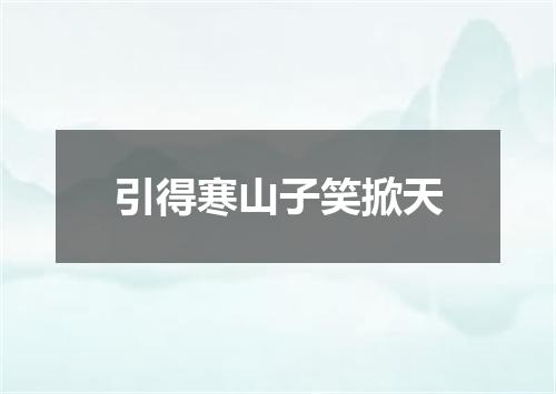 引得寒山子笑掀天