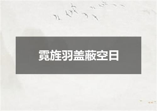 霓旌羽盖蔽空日