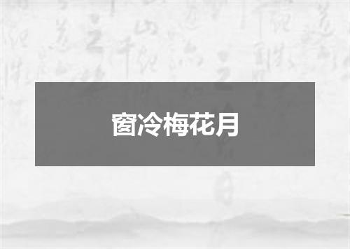 窗冷梅花月