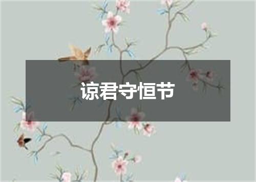 谅君守恒节