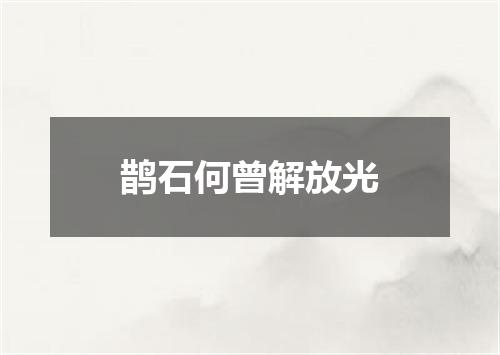 鹊石何曾解放光