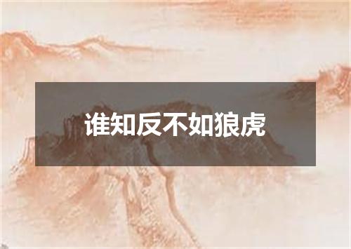 谁知反不如狼虎