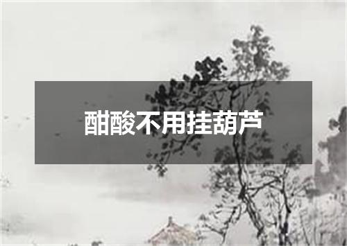 酣酸不用挂葫芦