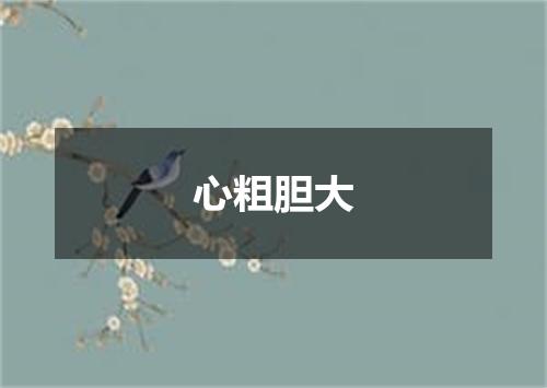 心粗胆大