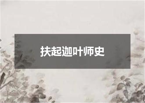 扶起迦叶师史