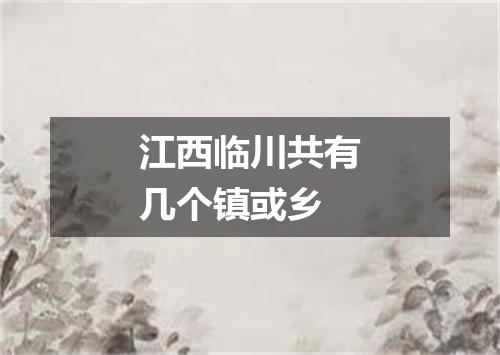 江西临川共有几个镇或乡