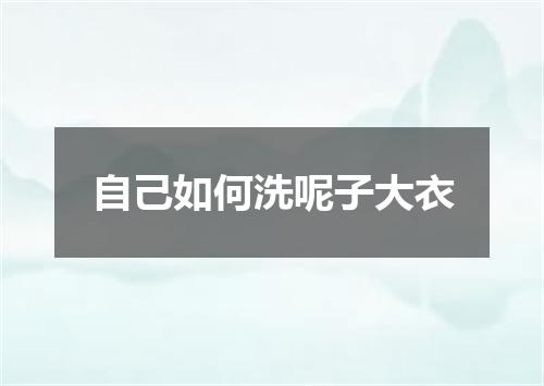 自己如何洗呢子大衣