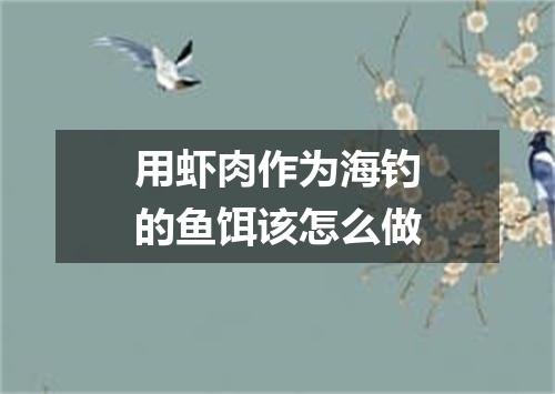 用虾肉作为海钓的鱼饵该怎么做