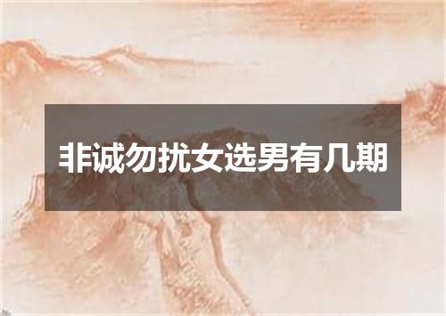 非诚勿扰女选男有几期