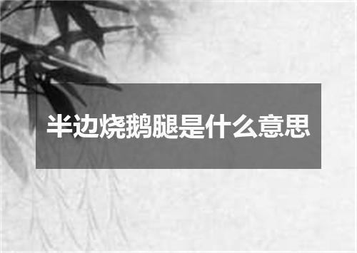 半边烧鹅腿是什么意思