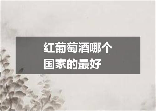 红葡萄酒哪个国家的最好