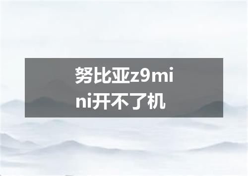 努比亚z9mini开不了机
