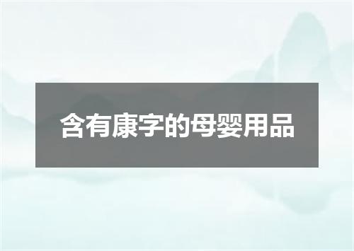 含有康字的母婴用品