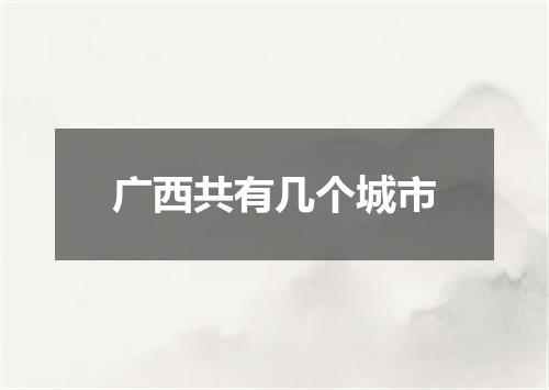 广西共有几个城市