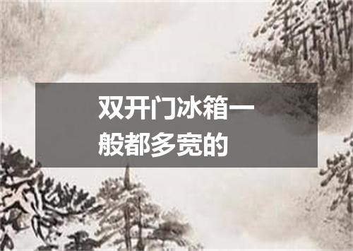 双开门冰箱一般都多宽的