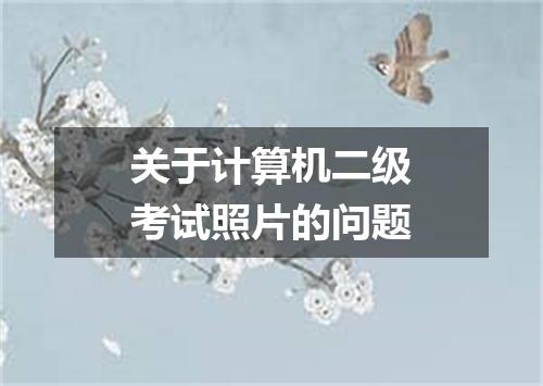 关于计算机二级考试照片的问题