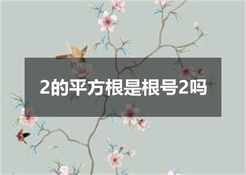 2的平方根是根号2吗