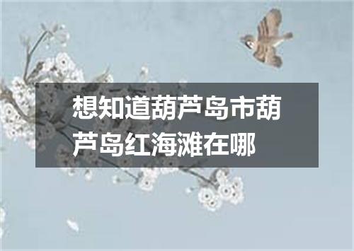 想知道葫芦岛市葫芦岛红海滩在哪