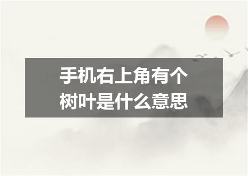 手机右上角有个树叶是什么意思