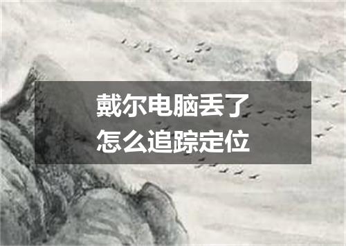 戴尔电脑丢了怎么追踪定位