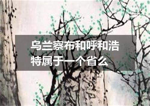 乌兰察布和呼和浩特属于一个省么