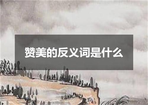 赞美的反义词是什么