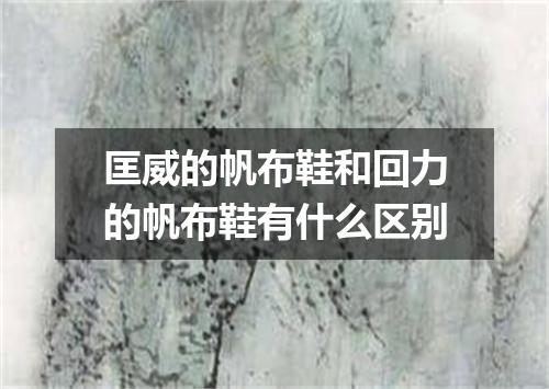 匡威的帆布鞋和回力的帆布鞋有什么区别