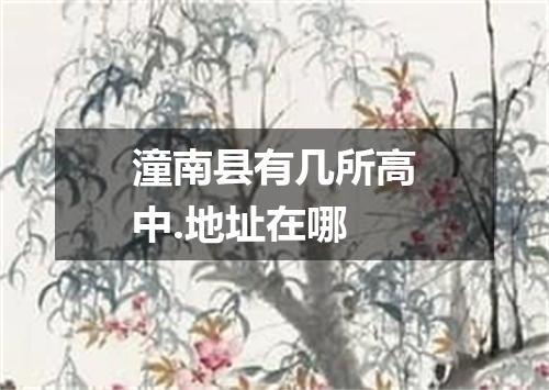 潼南县有几所高中.地址在哪