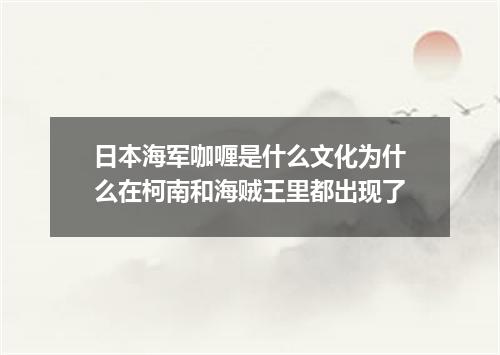 日本海军咖喱是什么文化为什么在柯南和海贼王里都出现了