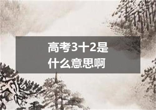 高考3十2是什么意思啊