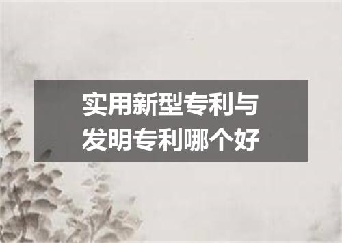 实用新型专利与发明专利哪个好